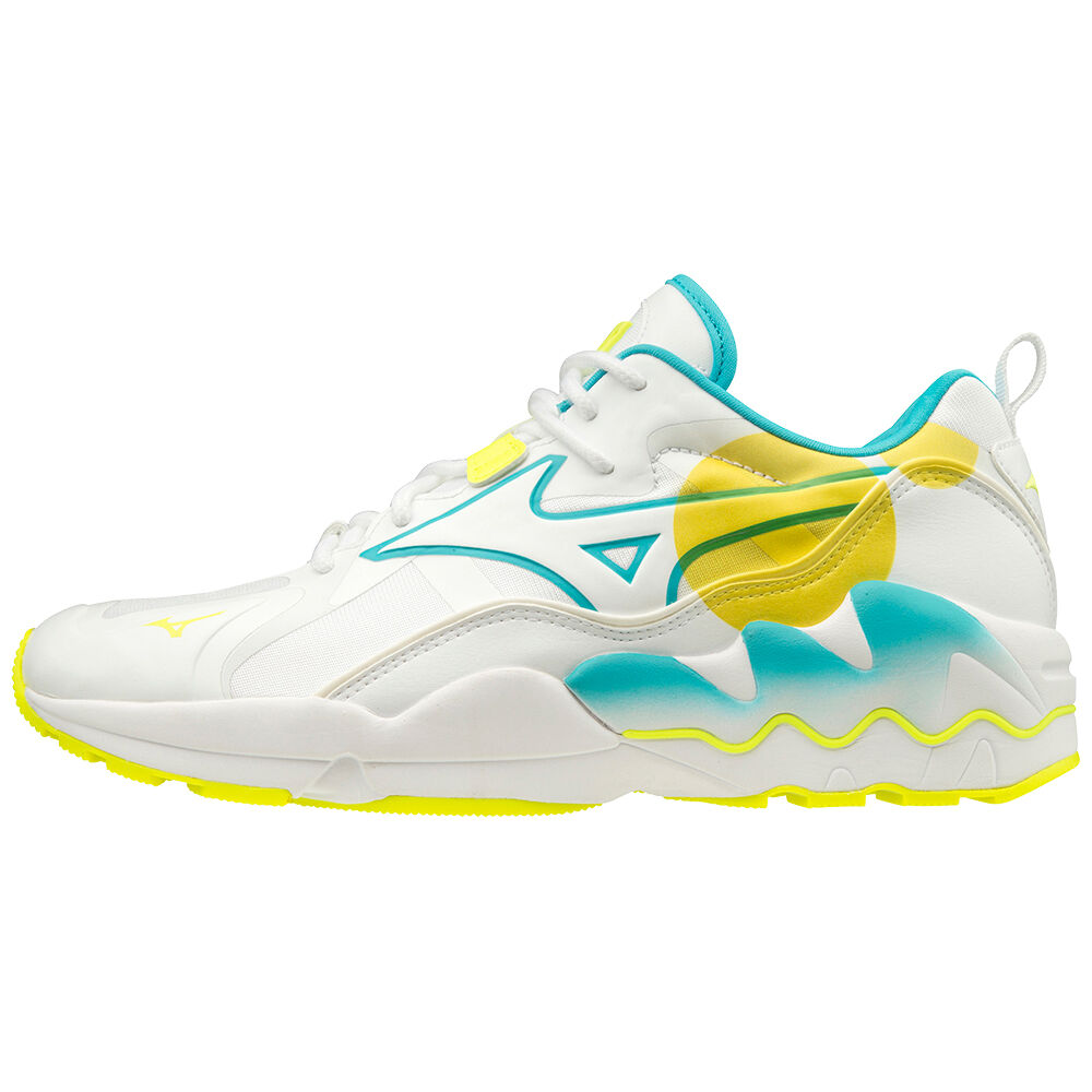 Mizuno Wave Rider 1 Shape of Time Férfi Teremcipő Fehér/Sárga BJH516023